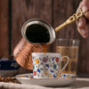 Turkish Copper Coffee Pot (Hammered Copper) - CRYSTALIA GLASS